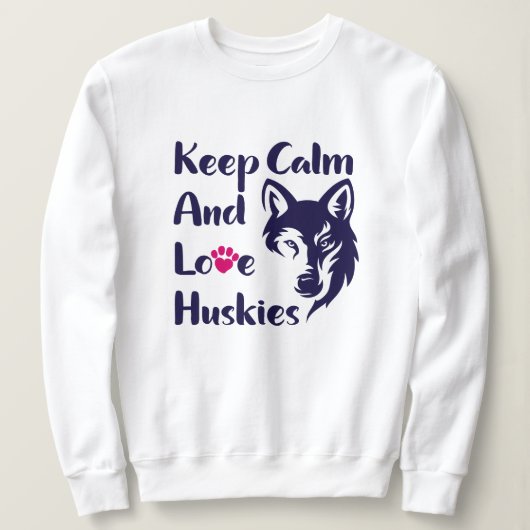 Sweatshirt Tête Sibérienne Husky Vintage (Design devant)