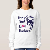 Sweatshirt Tête Sibérienne Husky Vintage (Devant)
