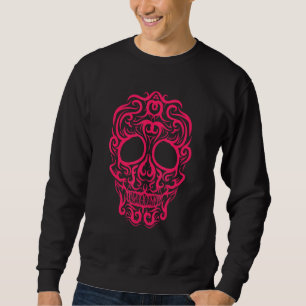 Sweatshirt Têtes de Crâne Tribales Grunge Punk Métal