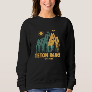 Sweatshirt Teton Range Mountains Wyoming Randonnée Outdoors V