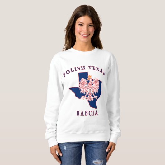 Sweatshirt Texan polonais Babcia (Devant entier)