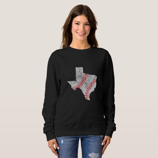 Sweatshirt Texas Baseball Maman Personalized Baseball Stittin (Devant entier)