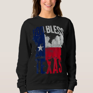 Sweatshirt Texas Flag Fier Texan Dieu béni Texas Patriotic T
