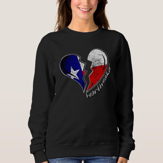 Sweatshirt Texas Heartbreaker Texas Flag Brot Heart Texan H (Devant)