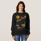 Sweatshirt Texas Heeler Reindeer Christmas Chien Riding Père (Devant entier)
