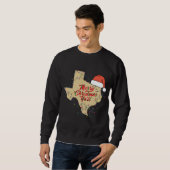Sweatshirt Texas Joyeux Noël fête Yall Correspondance famille (Devant entier)