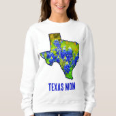 Sweatshirt Texas Maman Texas Bluebonnets Floral (Devant)