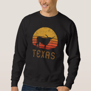 Sweatshirt Texas Retro Longhorn Cattle Vintage Texan Lone Sta