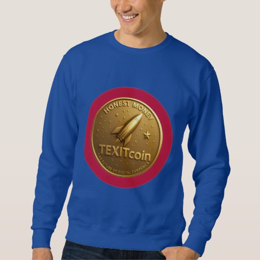 Sweatshirt TexitCoin Official Logo On Back Coin on Front (Devant)