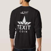 Sweatshirt TexitCoin Offilical Logo on Back M or F Black Long (Dos)