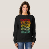 Sweatshirt Texte arc-en-ciel du comté de Whatcom Washington (Devant entier)