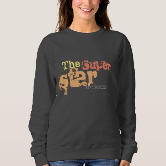 Sweatshirt Texte cool moderne en couleurs pour ado Noir (Devant)