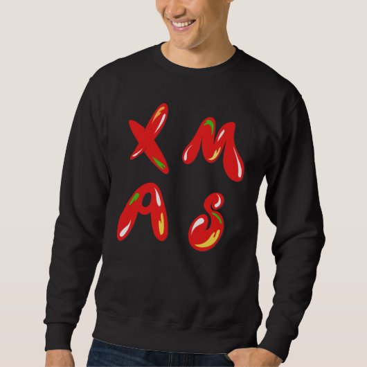Sweatshirt Texte de la bulle de Noël (Devant)