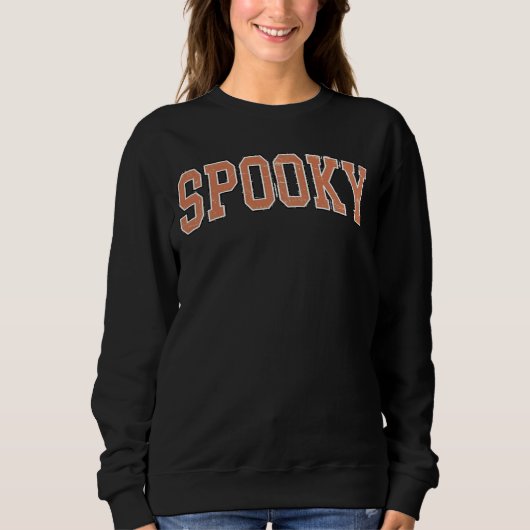Sweatshirt Texte Halloween éffrayant noir (Devant)