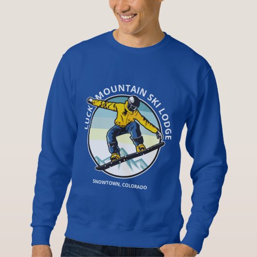 Sweatshirt Texte personnalisé chemises SNOWBOARDER (Devant)