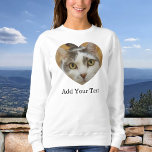 Sweatshirt Texte photo personnalisé pour animal de compagnie<br><div class="desc">Téléchargez une photo, ajoutez du texte et créez facilement votre sweatshirt personnalisé. Cliquez sur Modifier pour modifier la couleur du texte. Vous pouvez TRANSFÉRER ce DESIGN sur d'autres produits Zazzle et l'ajuster à la plupart des articles Zazzle. Les conceptions Studio standard sont faites dans des graphiques vectoriels haute résolution pour...</div>