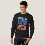 Sweatshirt Texte répété moderne Dustin (Devant entier)