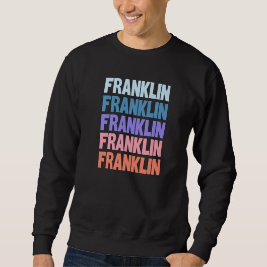 Sweatshirt Texte répété moderne Franklin (Devant)