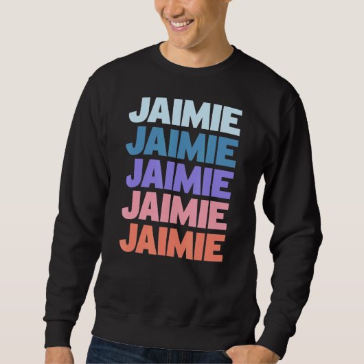 Sweatshirt Texte répété moderne Jaimie (Devant)