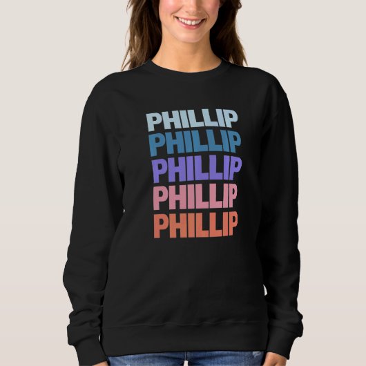 Sweatshirt Texte répété moderne Phillip (Devant)