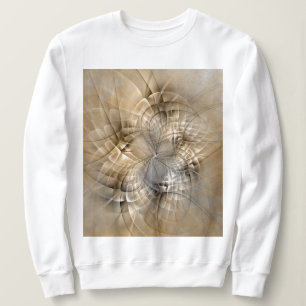 Sweatshirt Texture d'art fractal abstrait de tons terrestres