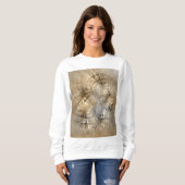 Sweatshirt Texture d'art fractal abstrait de tons terrestres (Devant entier)