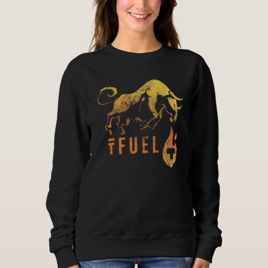 Sweatshirt TFUEL réchauffe le BULLRUN ! Crypto Carburant Thet (Devant)