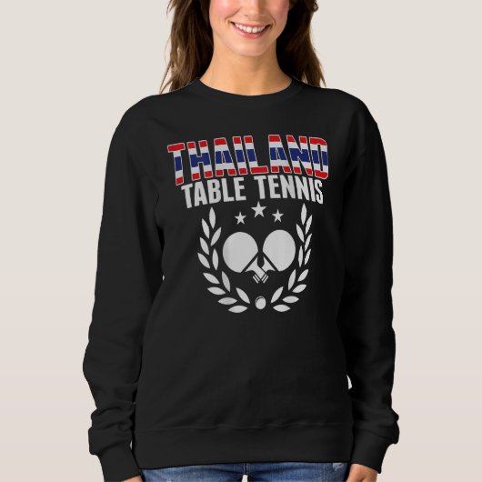 Sweatshirt Thailand Ping Pong     Thai Table Tennis Team Supp (Devant)