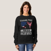 Sweatshirt Thank You For Your Service Patriotic Veterans Day_ (Devant entier)