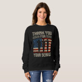 Sweatshirt Thank you for your services Patriotic - veterans d (Devant entier)