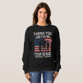 Sweatshirt Thank you for your services Patriotic - veterans d (Devant entier)