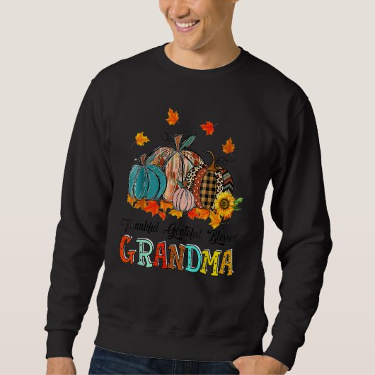 Sweatshirt Thankful Grateful Blessed Grammy Pumpkins Thanksgi (Devant)