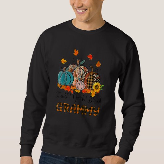 Sweatshirt Thankful Grateful Blessed Grammy Pumpkins Thanksgi (Devant)