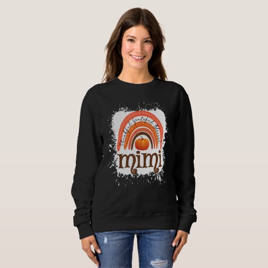 Sweatshirt Thankful Grateful Blessed Mimi Fall Pumpkin Thanks (Devant entier)
