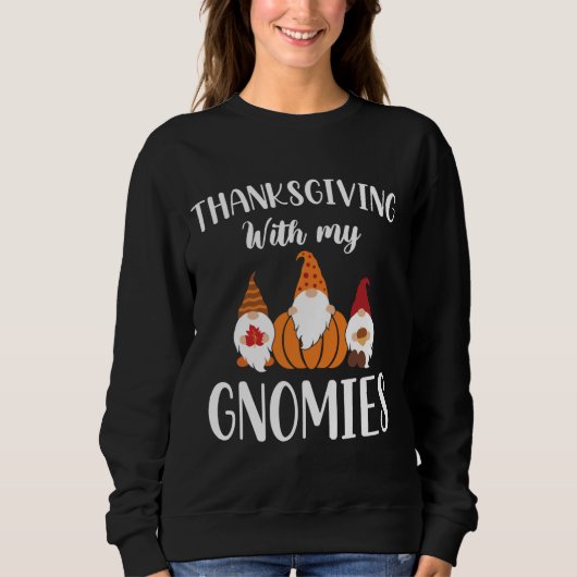 Sweatshirt Thanksgiving Avec Mes Gnomes (Devant)