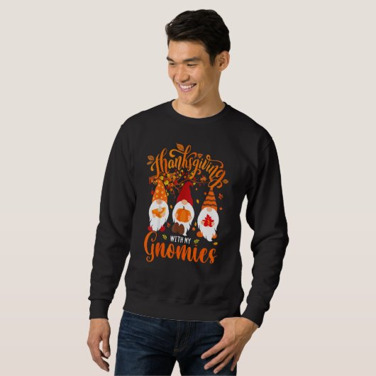 Sweatshirt Thanksgiving Avec Mes Gnomies Gnomes Automne 1 (Devant entier)