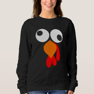 Sweatshirt Thanksgiving Boys Girls Kids Turkey Face