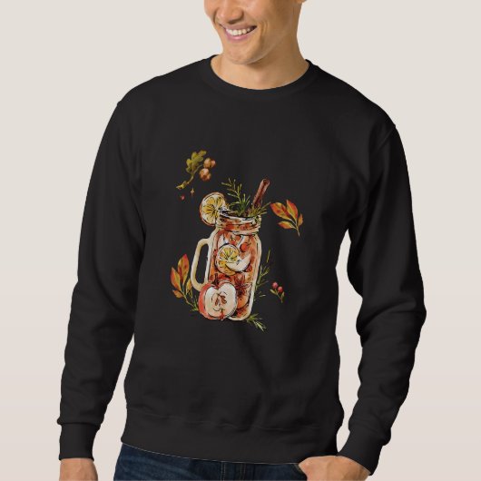 Sweatshirt Thanksgiving Cider Autumn (Devant)