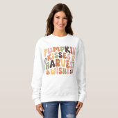 Sweatshirt Thanksgiving Citrouille Retro Super (Devant entier)