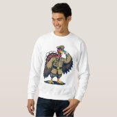 Sweatshirt Thanksgiving Day Veteran turkey |Thanksgiving (Devant entier)