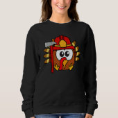 Sweatshirt Thanksgiving Firefighter Turkey   Feast Day (Devant)