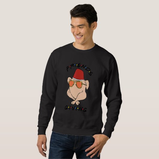 Sweatshirt Thanksgiving Friendly Turkey (Devant entier)