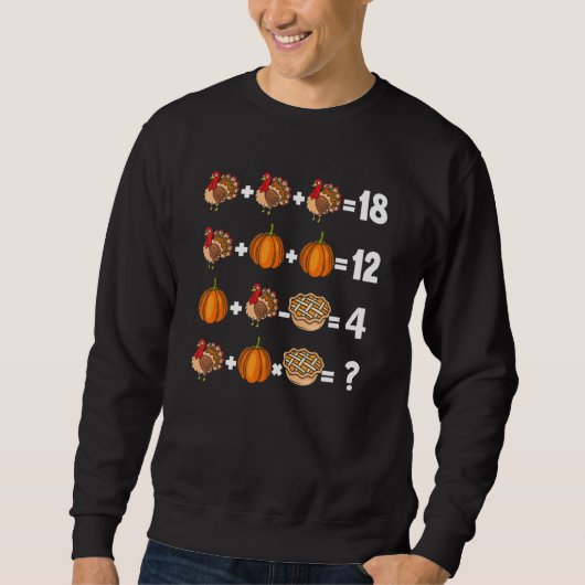 Sweatshirt Thanksgiving Order Of Operations Quiz Mathematics  (Devant)