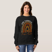 Sweatshirt Thanksgiving Rainbow Leopard One Thankful Music Te (Devant entier)