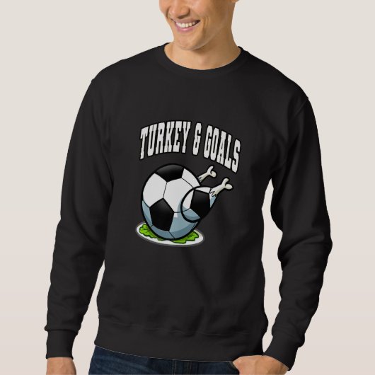 Sweatshirt Thanksgiving Soccer Turkey Goals Men Boys (Devant)