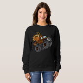 Sweatshirt Thanksgiving Turquie équitation Monster Truck Boys (Devant entier)