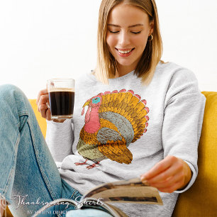 Sweatshirt Thanksgiving vintage Turquie