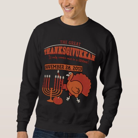 Sweatshirt 'Thanksgivukkah de fête (Devant)