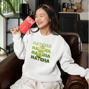 Sweatshirt Thé à bulle Matcha