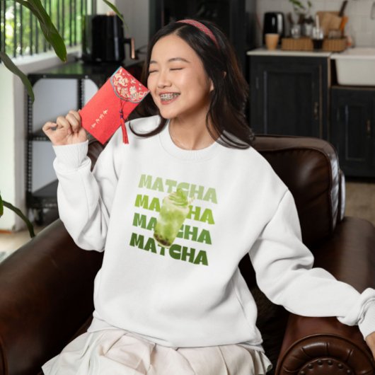 Sweatshirt Thé à bulle Matcha